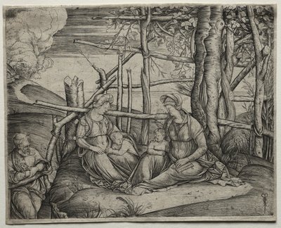 Aziz Elizabeth ile Kutsal Aile by Jacopo de