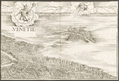 Venedik görünümü [üst orta blok] by Jacopo de