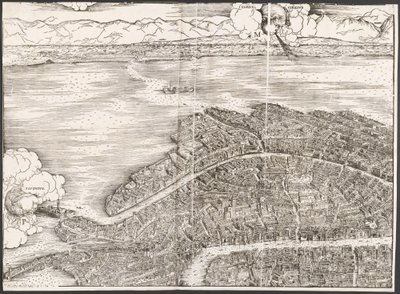 Venedik görünümü [sol üst blok], 1500. by Jacopo de Barbari