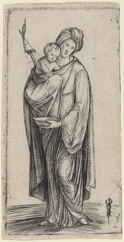Distaff ile Kadın ve Çocuk by Jacopo de