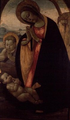 Bebek Vaftizci Yahya ile Madonna ve Çocuk (panel) by Jacopo del Sellaio