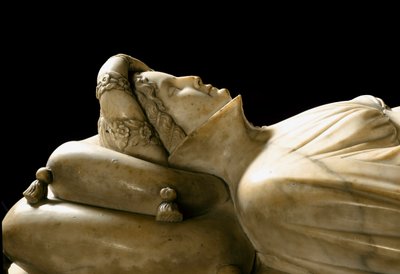 Savona Marquis ailesinin Ilaria del Carretto Anıtı. Detay. mermer heykel by Jacopo della Quercia