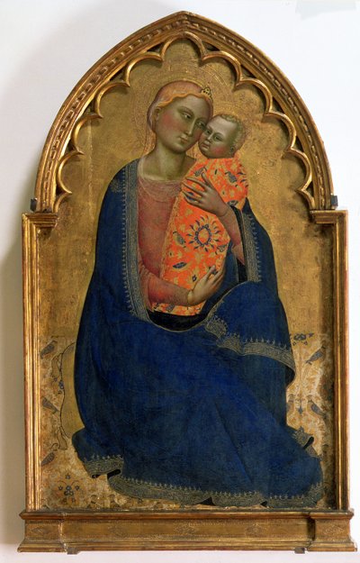 Alçakgönüllü Madonna (panelde öfke) by Jacopo di Cione