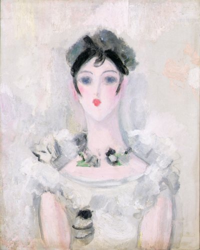 Dantel Korsajlı Genç Kadın Portresi, c.1925-6 (tuval üzerine yağlı boya) by Jacqueline Marval