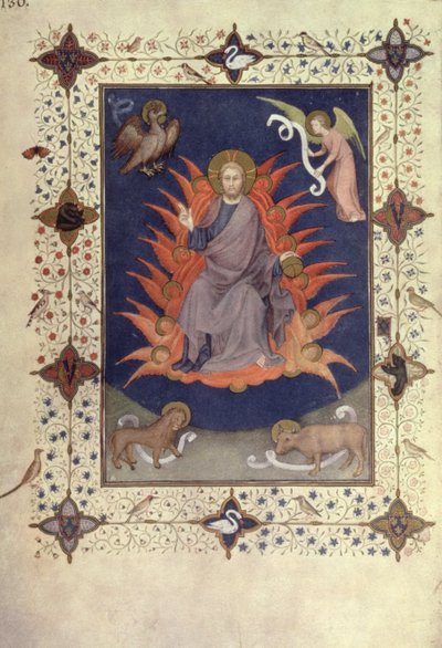 MS 11060-11061 Tövbe Mezmurları: Majesteleri İsa, 'Tres Riches Heures du Duc de Berry'den by Jacquemart de Hesdin