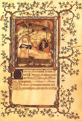 Ms Lat 18014 fol. 38 The Nativity, Les Petites Heures de Duc de Berry