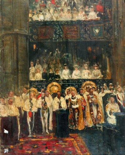 George V'in taç giyme töreni by Jacques Emile Blanche