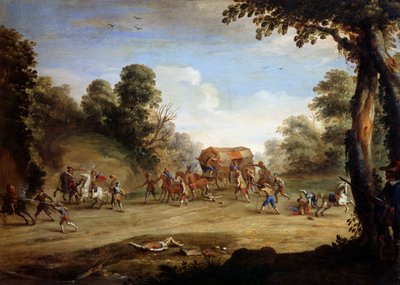 Bir askerin hayatı, bir koçun görevden alınması (bakır üzerine yağ) by Jacques (after) Callot
