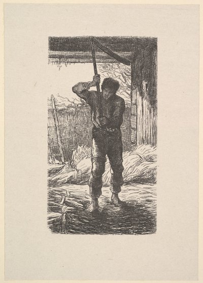 Harman Buğdayı Adam, 1853. by Jacques Adrien Lavieille