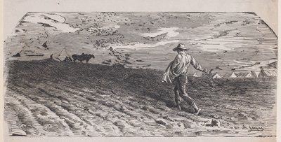 Sower, ca. 1852. by Jacques Adrien Lavieille