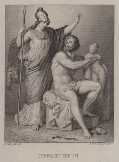Prometheus (gravür) by Jacques Alfred van Muyden