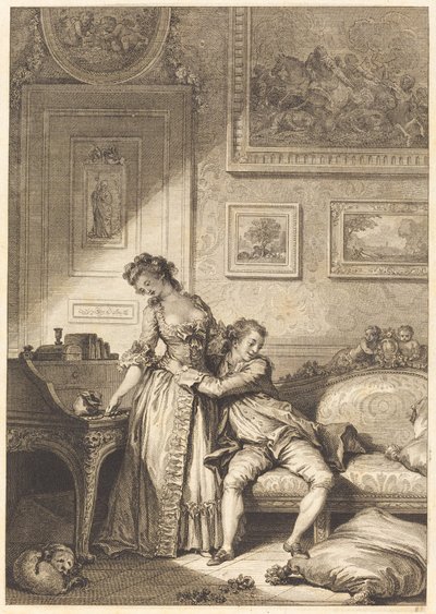 Bir cimri, cesur dolandırıcı kadın by Jacques Aliamet and Antoine Jean Duclos after Jean Honoré Fragonard