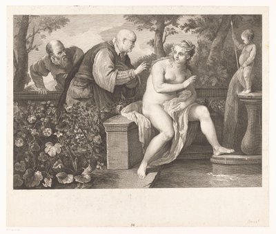 Susanna ve Yaşlılar by Jacques Beauvarlet