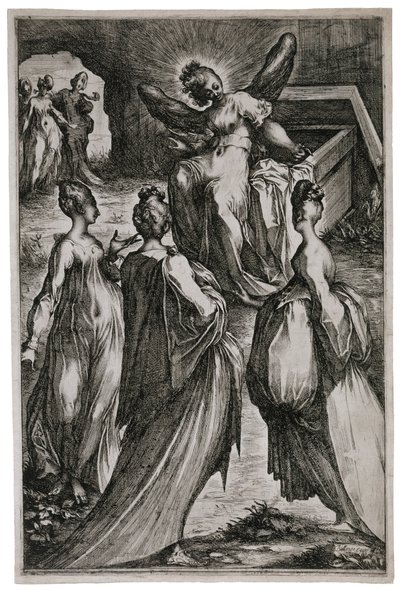 Kabirdeki Kutsal Kadınlar, 1613-16 (gravür ve gravür) by Jacques Bellange