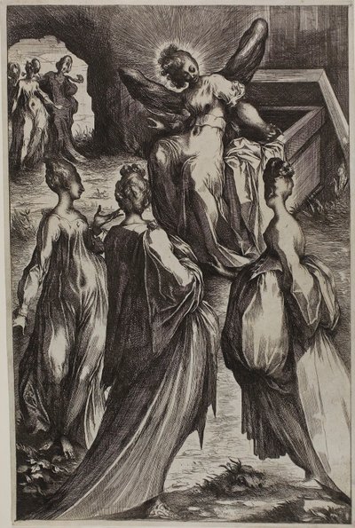 Mezarda Melekle Birlikte Üç Meryem by Jacques Bellange