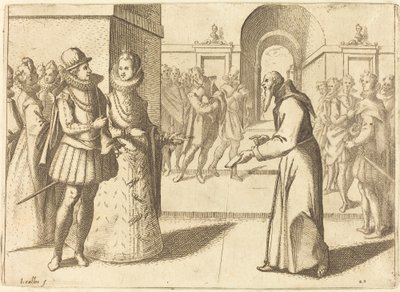 Bavyera Kralının Teşekkürünü Getiren Bir Capucio, 1612. by Jacques Callot