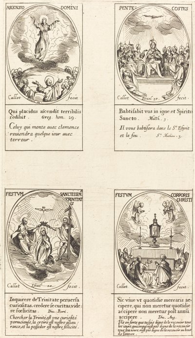 Yükseliş, Pentacost, Trinity, Corpus Christi. by Jacques Callot
