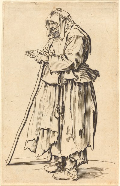 sadaka alan dilenci kadın by Jacques Callot