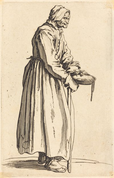 Pan ile dilenci kadın by Jacques Callot