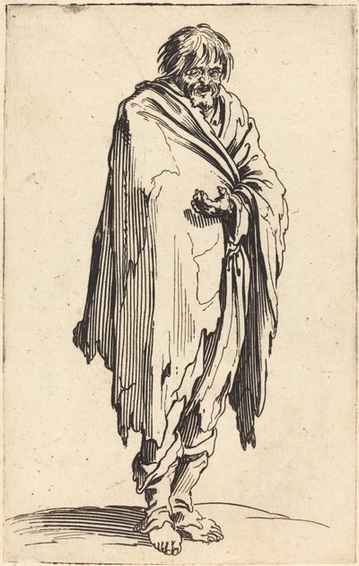 Çıplak Başlı ve Ayaklı Dilenci by Jacques Callot
