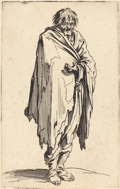Çıplak Başlı ve Ayaklı Dilenci, c.1622 by Jacques Callot