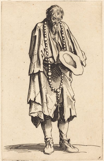 tespih ile dilenci by Jacques Callot