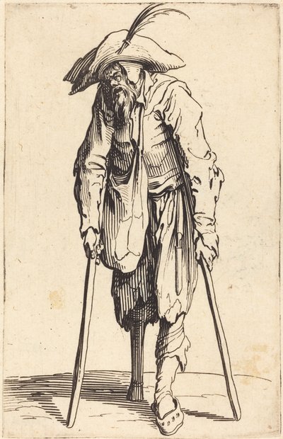 Tahta Ayaklı Dilenci, c1622 by Jacques Callot