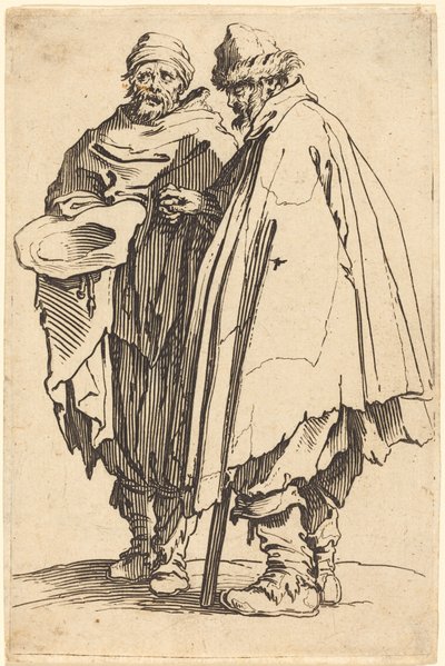 Kör Dilenci ve Yoldaş, c. 1622. by Jacques Callot