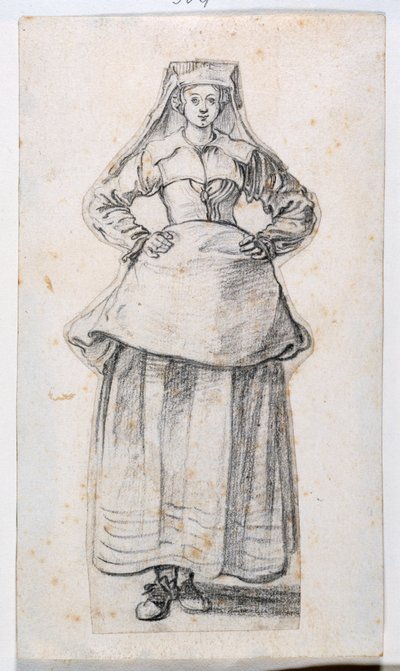 Burjuvazinin Dans Farklı Tutumlar, Baskı Albümünden 21, sayı 304 (kağıt üzerine tebeşir) by Jacques Callot