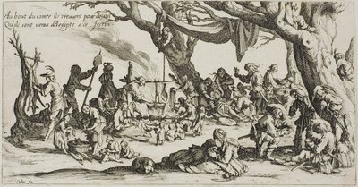 Çingenelerin Kamp Yeri: Şölen Hazırlığı by Jacques Callot