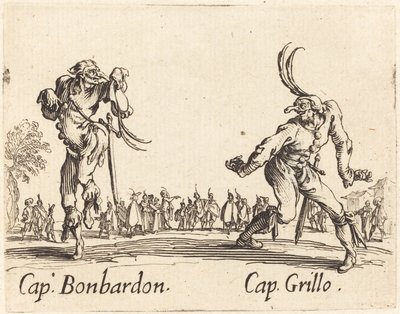 kap. Bonbardon ve Kap. ızgara by Jacques Callot
