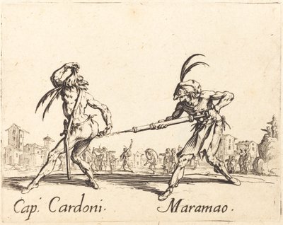 Kaptan Cardoni ve Maramao, c. 1622. by Jacques Callot