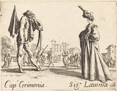 Kap. Töreni ve Siga. Lavinya, c. 1622. by Jacques Callot