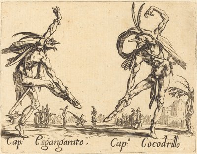 kap. Sgangherato ve Kap. Timsah by Jacques Callot