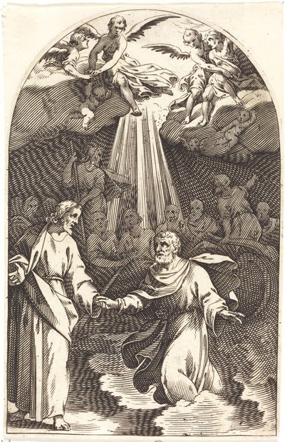 Suda Yürüyen İsa [birinci plaka] by Jacques Callot
