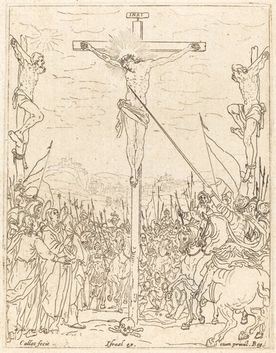 İsa çarmıhta. by Jacques Callot