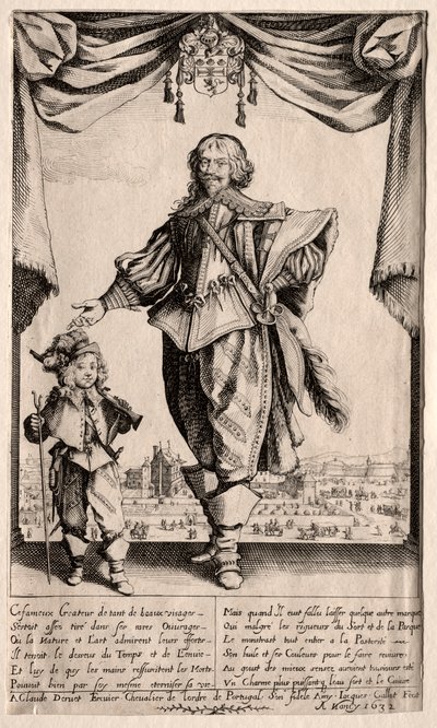 Claude Deruet ve Oğlu, 1632. by Jacques Callot