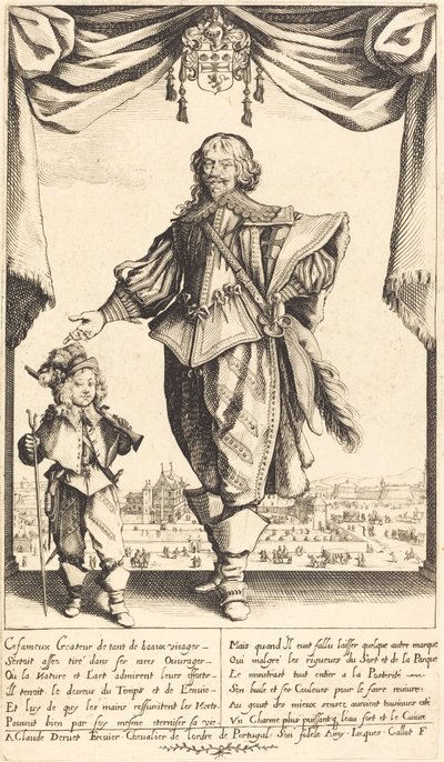 Claude Deruet ve Oğlu Jean, 1632. by Jacques Callot