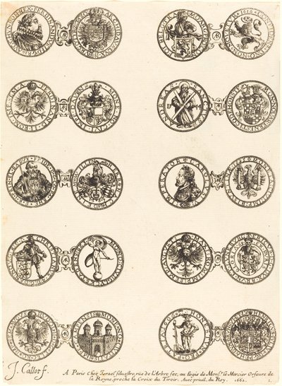 Madeni paralar [plaka 1] by Jacques Callot