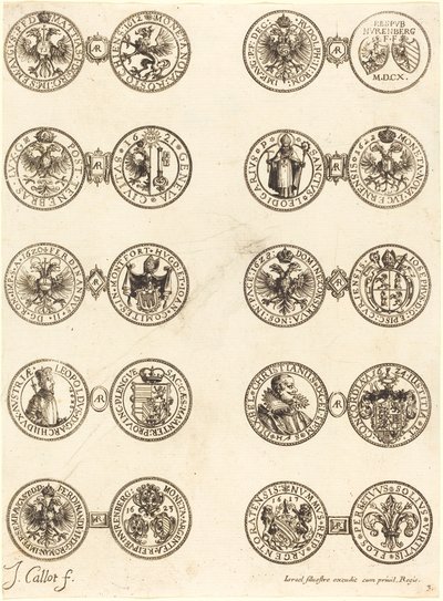 Madeni paralar [plaka 3] by Jacques Callot