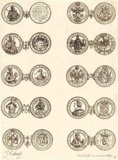 Madeni paralar [plaka 4] by Jacques Callot
