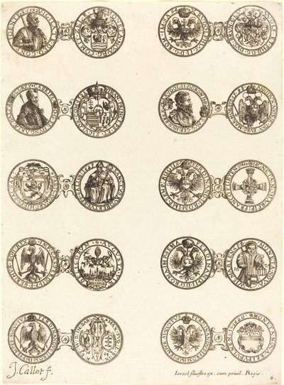 Madeni paralar [plaka 6] by Jacques Callot