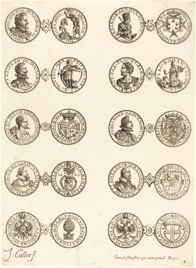 Madeni paralar [plaka 8] by Jacques Callot