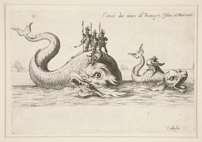Kavga? la Barrière, MM Girişi. Varncourt, Tyllon ve Marimont by Jacques Callot