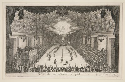 Kavga? Bariyer, Majestelerinin yaya girişi by Jacques Callot
