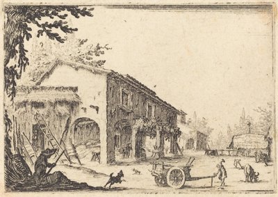 Bir Çiftliğin Avlusu by Jacques Callot