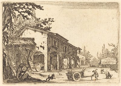 Bir Çiftliğin Avlusu by Jacques Callot