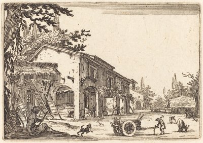 Bir Çiftliğin Avlusu by Jacques Callot