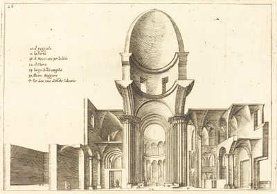 Bir Kilisenin Kesiti by Jacques Callot