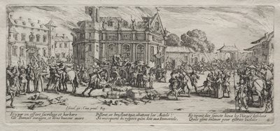 Bir Manastırın Yıkımı. by Jacques Callot
